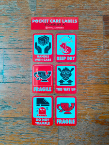 POCKET CARE LABELS Sticker Sheets