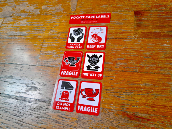 POCKET CARE LABELS Sticker Sheets