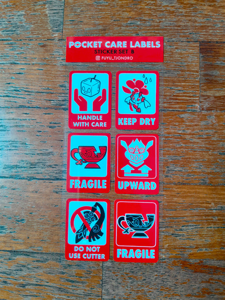 POCKET CARE LABELS Sticker Sheets