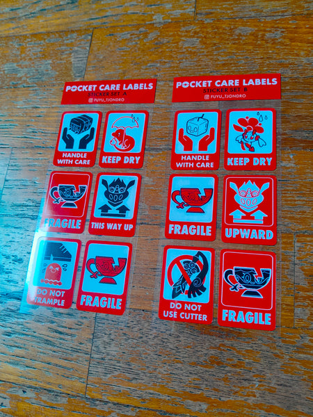 POCKET CARE LABELS Sticker Sheets