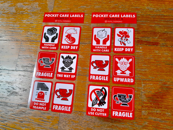 POCKET CARE LABELS Sticker Sheets