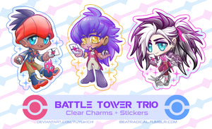 BATTLE TOWER TRIO - Clear Charms + Stickers